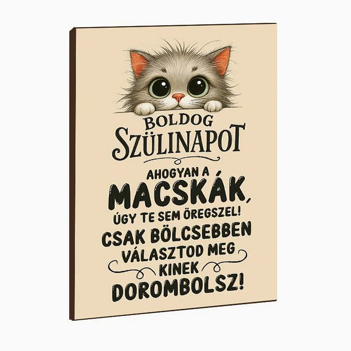 Vicces Feliratos Hűtőmágnes – Boldog Szülinapot – 13×18 cm – Fa–műanyag – Humor és Ajándék Szülinapra