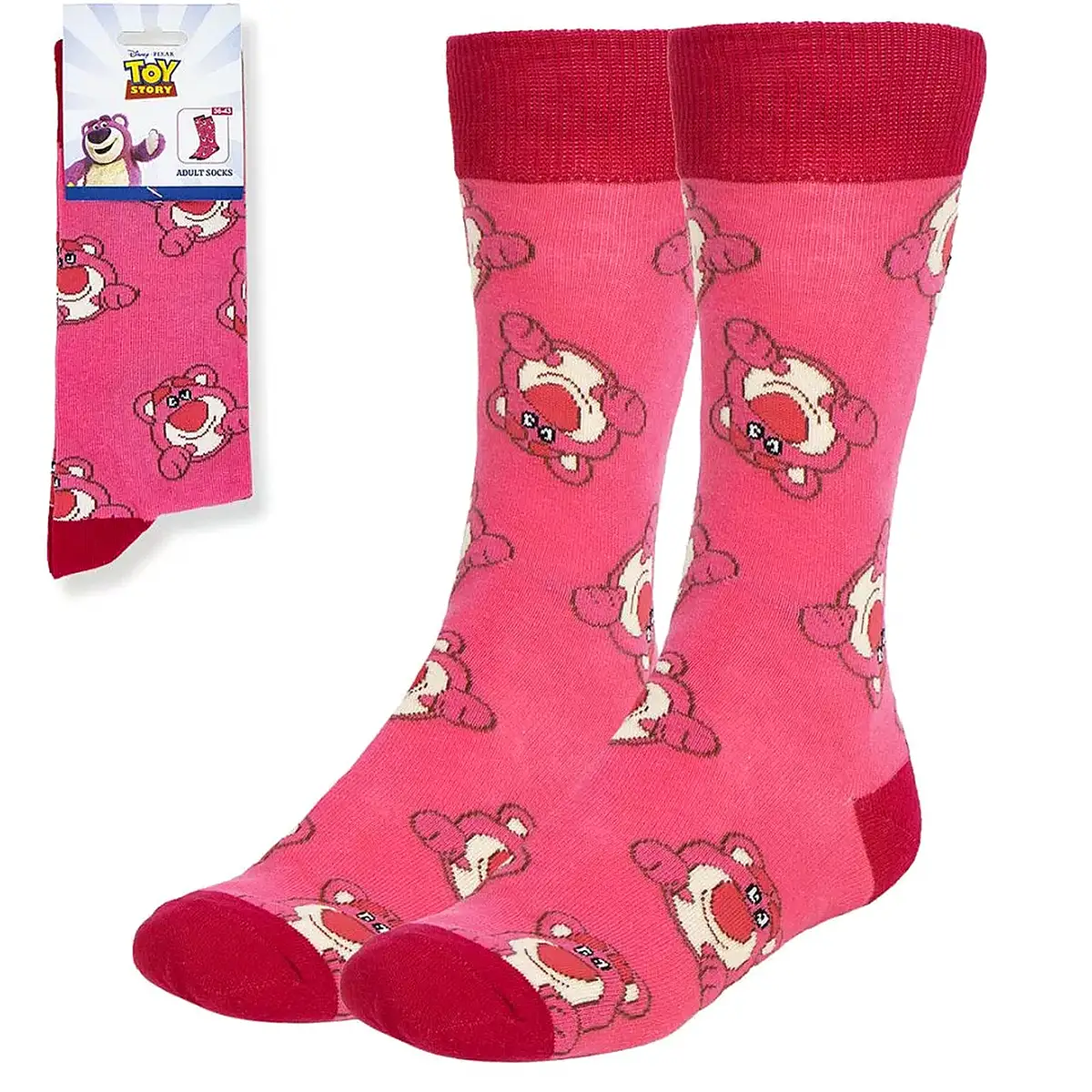 Disney Játékháború Lotso Pink felnőtt hosszú szárú zokni