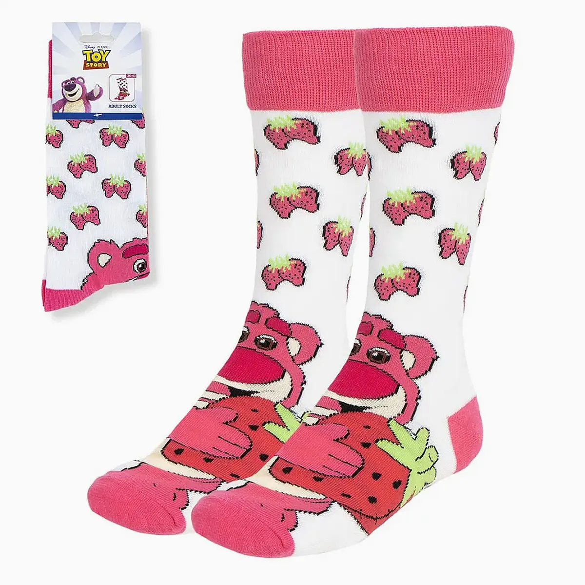 Disney Játékháború Lotso Strawberry felnőtt hosszú szárú zokni 3643