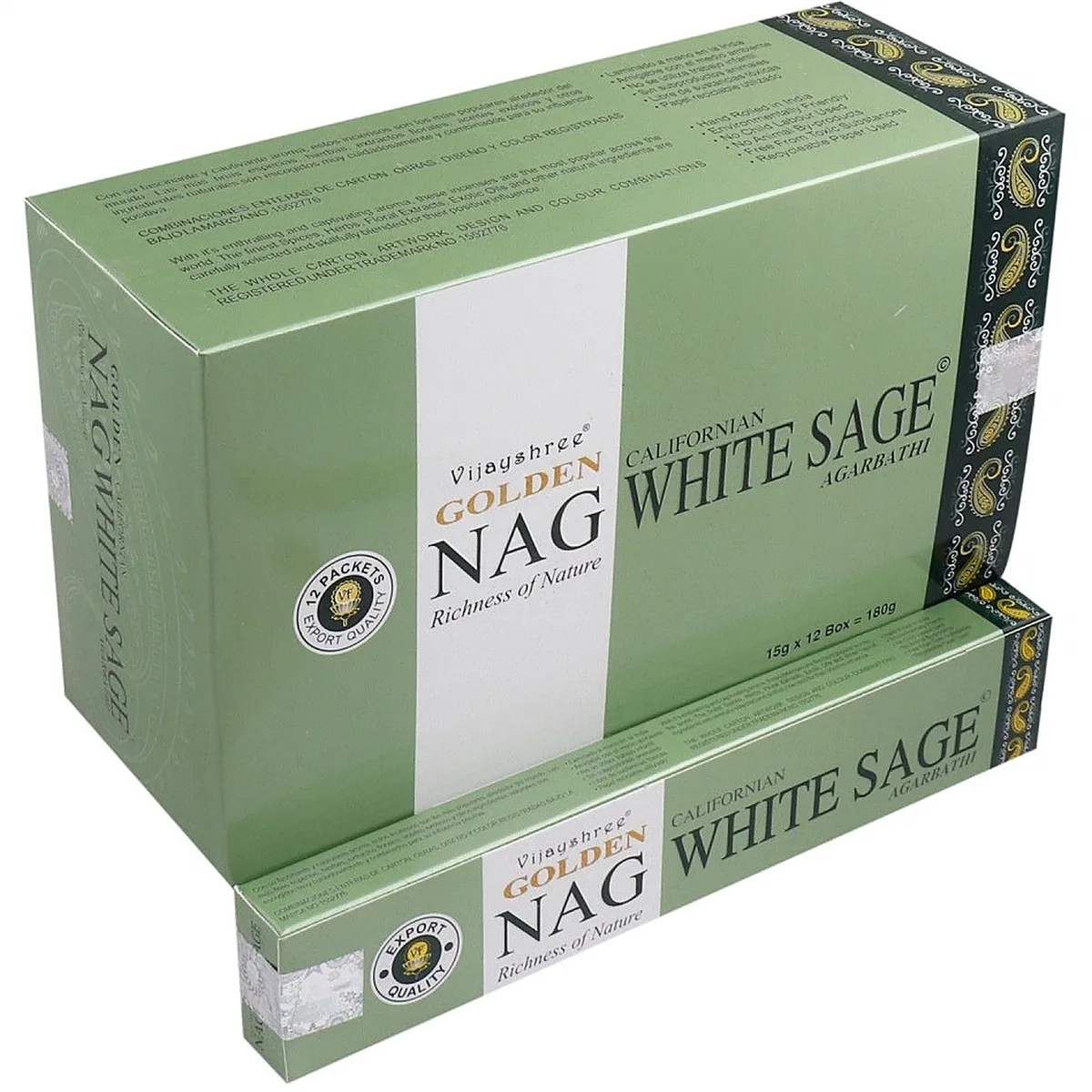 Golden Nag White Sage Masala füstölő Prémium indiai füstölő